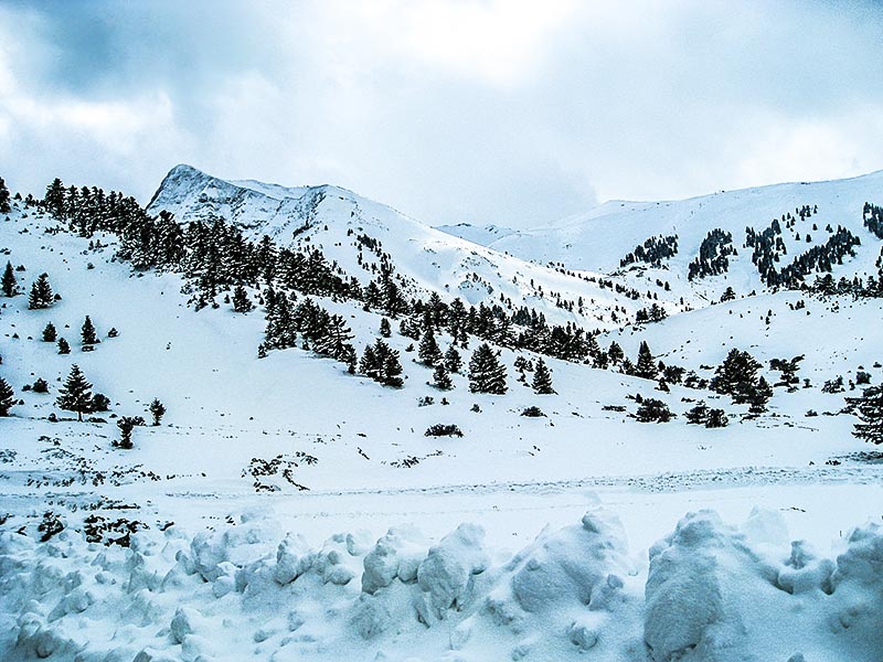 Ο Χελμός χιονισμένος, καθοδόν για το χιονοδρομικό κέντρο Καλαβρύτων Ο Χελμός χιονισμένος, καθοδόν για το χιονοδρομικό κέντρο Καλαβρύτων