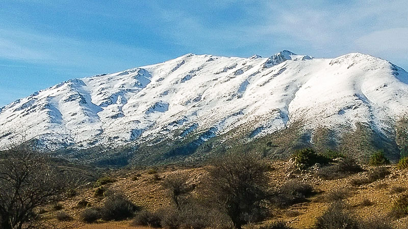 Το όρος Ζήρεια χιονισμένο